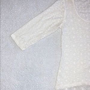 Lucky Brand lace off white top.